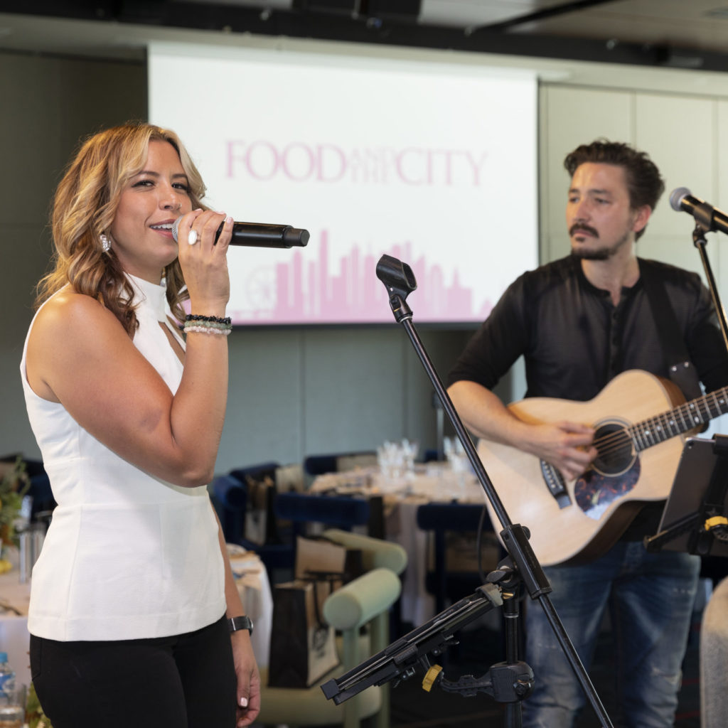 Live entertainment by song division at the ladies lunch, helping to create that vibe